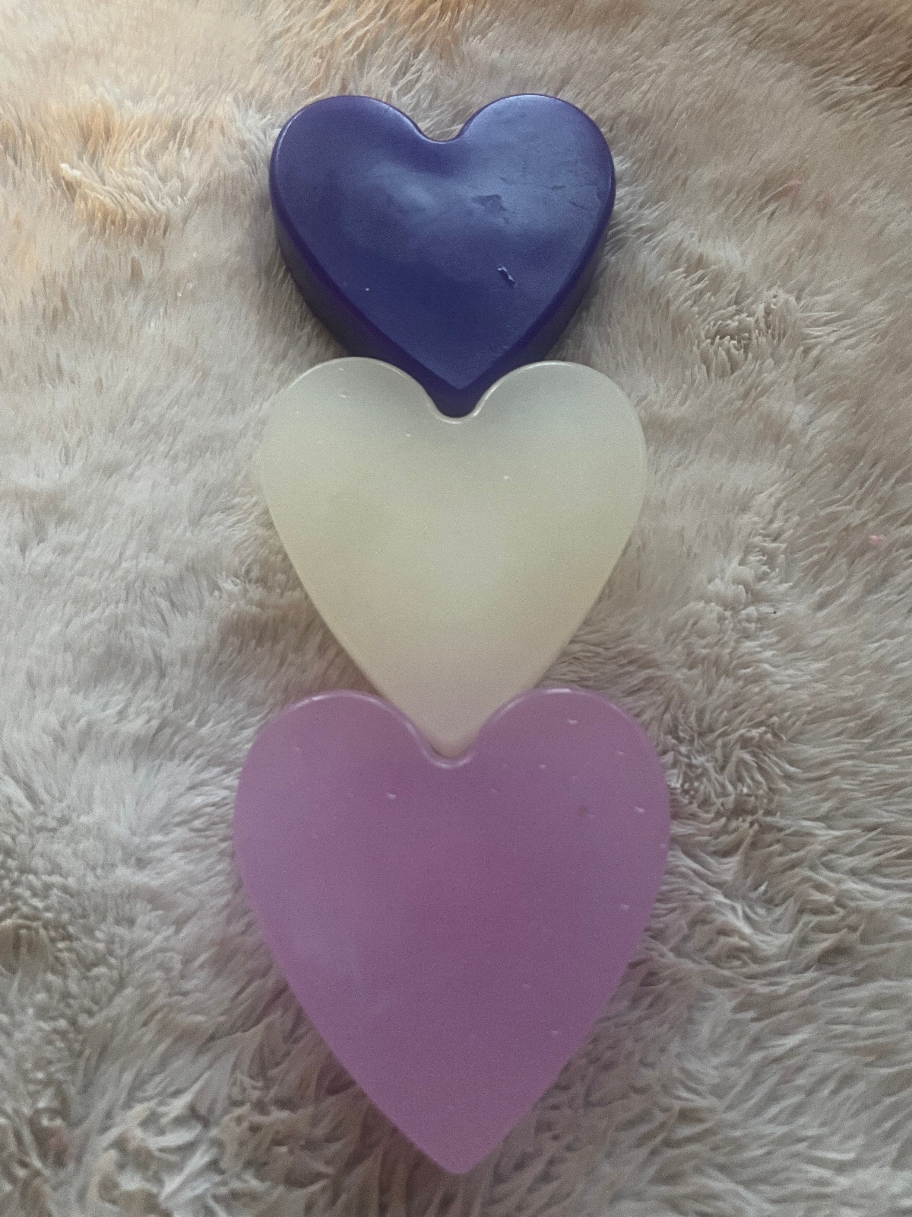 Zeep harten 3 Stuks Rozen, Sinaasappel of Lavendel